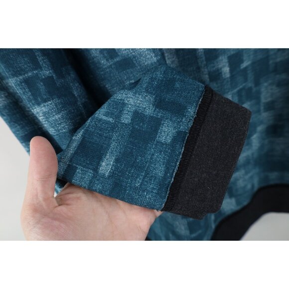 Lululemon Mens XL Reversible Long Sleeve Crewneck Sweatshirt Geometric Blue Gray - Picture 5 of 16